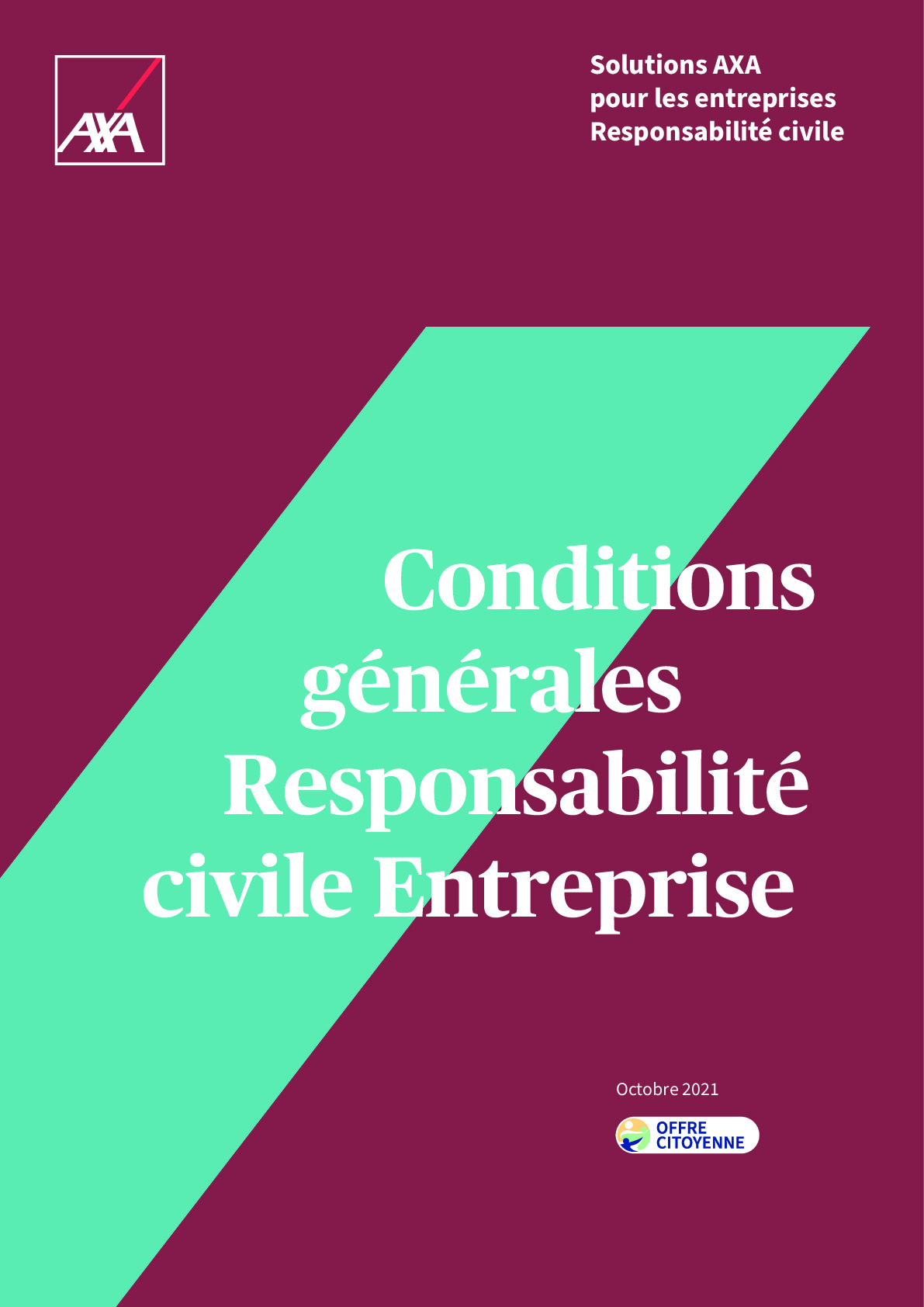 AXA - Conditions Générales - Responsabilité Civile Professionnelle